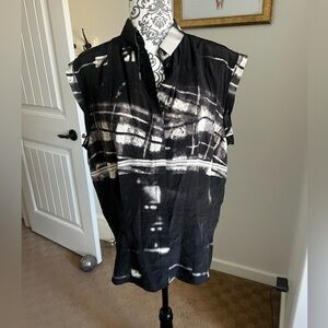 All Saints Black and White Women's Blouse